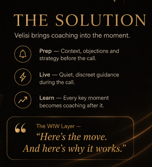 Velisi live coaching cues — feedback that builds confidence